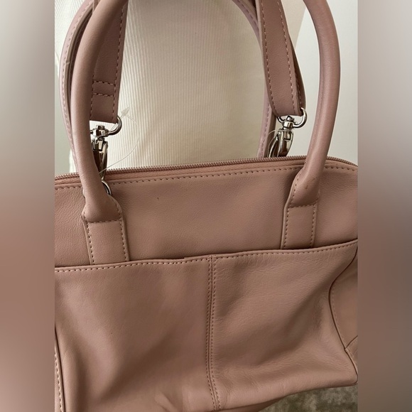 Giani Bernini Rose Nappa Satchel New With Tags Pockets Hand And Shoulder Straps - Picture 9 of 15